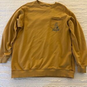 Aerie Mustard “A” Oversized Crewneck